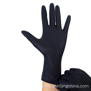 Black 100Pcs Disposable Nitrile Gloves For Medical